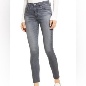 Grey AG High Rise Farrah with Raw Hem